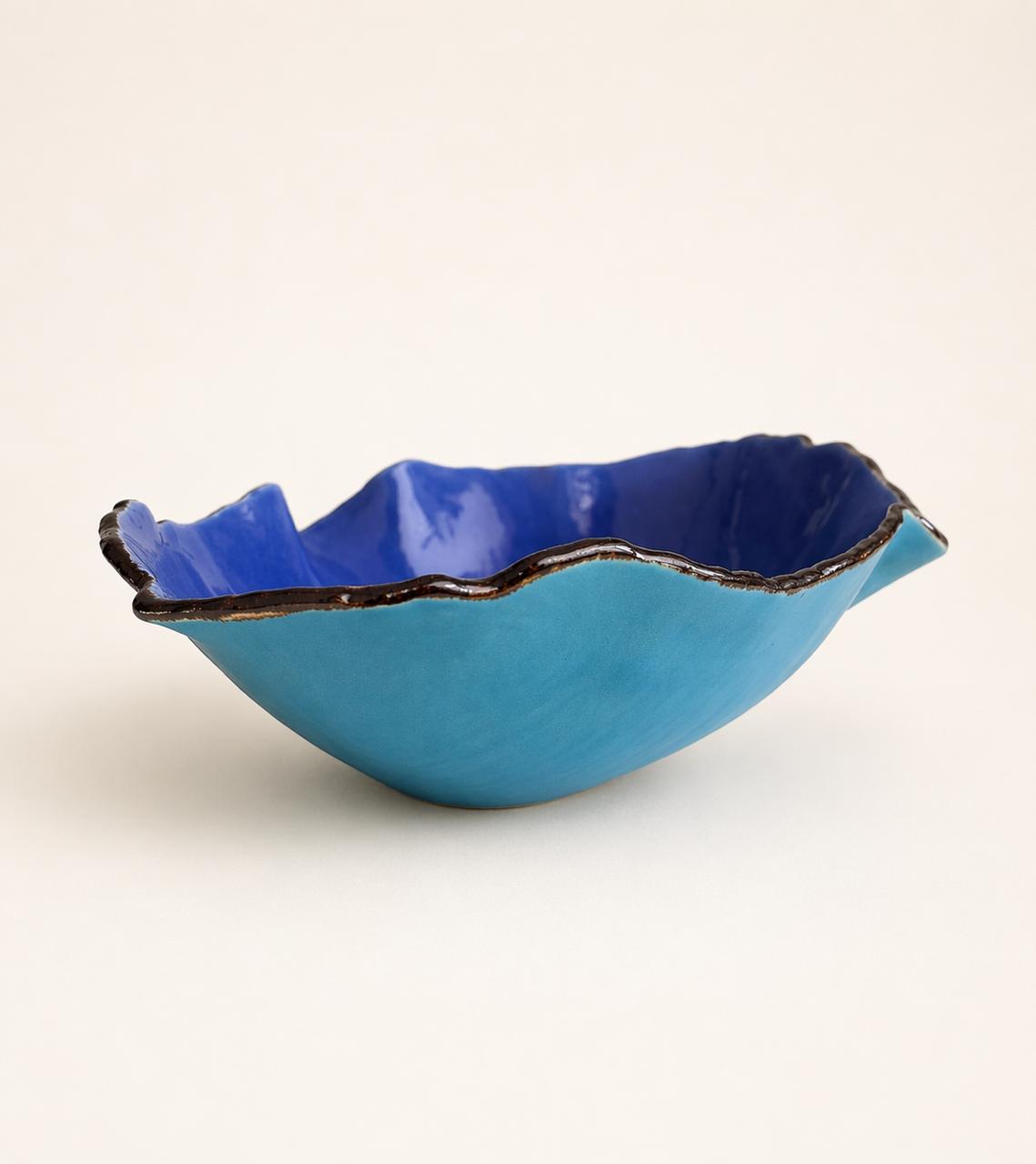 Centro de Mesa Azul Escultural